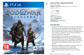 God of War Ragnarök voor €19,99 bij Amazon