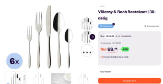 Villeroy & Boch Victor Bestekset - 30 delig voor €69,95 bij Ibood