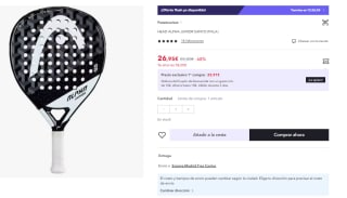 Pala de Padel para Niños Head Alpha por 14.95€