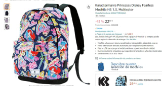 Mochila Princesas Disney Fearless marca karactermania por 22,69€