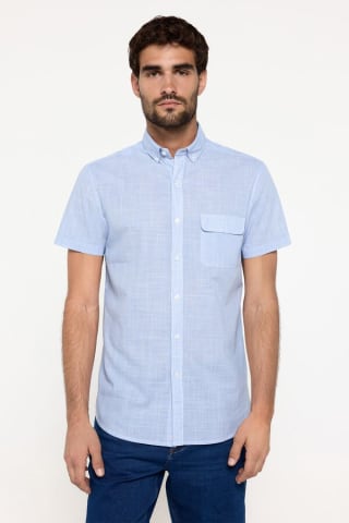 Camisa Slub Lisa para Hombre Milano por 15.99€