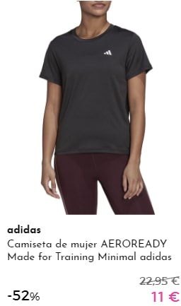 Camisetas deportivas para ellas a 9€, 10€ y 11€