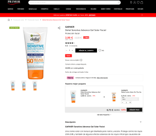 Delial Sensitive Advance Gel Solar Facial 50ml a solo 1,99€