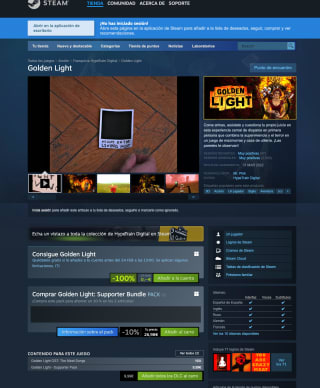 Juego Golden Light Gratis con Steampowered