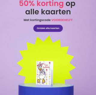 50% korting op alle kaarten bij Hallmark