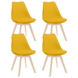 Pack 4 Sillas de Comedor Estilo Nórdico Daria por 65,56€ varios colores