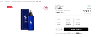 Ralph Lauren Polo blue Eau de toilette de hombre 150ml + regalo weekend bag por 52,20€