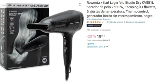 Secador de Pelo 2100W Rowenta Studio Dry Karl Lagerfeld Black CV581LPhon por 19.99€