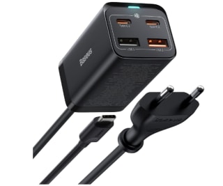 Chargeur Baseus GaN 3 (65W) - 4 ports (2x USB-C PD + 2x USB-A) & Câble Type-C 100W PD à 41,99€