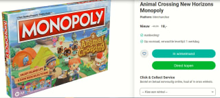 Monopoly Animal Crossing - Engelstalig Bordspel voor €18 bij Nedgame