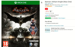 Batman: Arkham Knight - Xbox One voor €6,74 bij Amazon