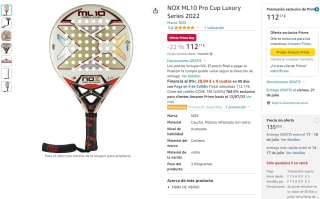 Pala de pádel NOX ML10 Pro Cup Luxury por 112,17€