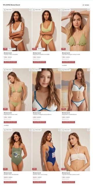 Hasta -75% + 15% Extra en Women'Secret desde Fifty.