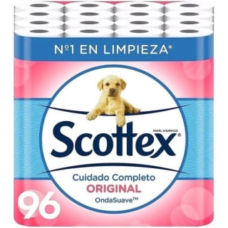 Scottex Original Papel Higiénico 96 Rollos 12 Rollos x 8 Paquete por 18,31€