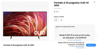 TV Samsung AI 55" 4K S85D + Monitor Gratis 24" en $13,999