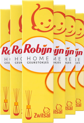 6x Robijn Home Geurstokjes Zwitsal 45 ml voor €22 bij Amazon