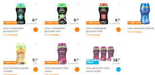 Alle Lenor Geurparels, 4 voor €10 bij de AH