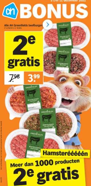 Albert Heijn Hamsterweken veel producten de 2de gratis