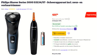 Philips Wet & Dry elektrisch scheerapparaat, Series 3000 voor €49,99 bij Bol.com
