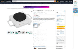 Hornillo eléctrico Bomann EKP 5027 CB 18 cm con asas por 20,92€