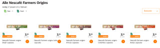 1+1 gratis op Alle Nescafé Farmers Origins bij de AH.