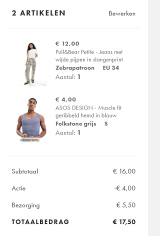 Tot 70% korting + 25% extra korting dmv code bij Asos