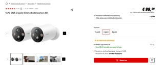 2-Pack TP-Link Tapo C425 - Beveiligingscamera voor €99,99 bij de MediaMarkt