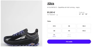 Zapatillas para Mujer Altra Olympus 5 por 81€