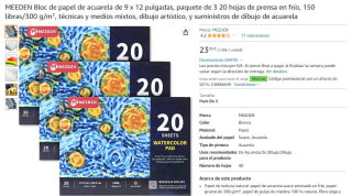 Pack x3 Bloc de papel de acuarela de 9" x 12" por 11.98€