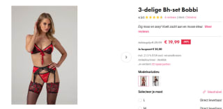 3-delig lingeriesetje Bobbi voor €9,99 bij Easytoys