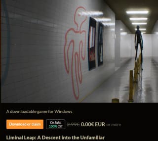 Gratis PC game Liminal Leap via Wenudu Itch