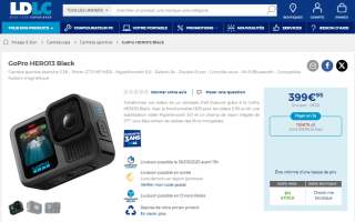 Caméra sport GoPro HERO13 Black à 399,95€