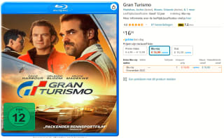 Gran Turismo The Movie (Blu-ray) voor €16,99 bij Amazon