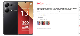Xiaomi Redmi Note 13 Pro 4G 12GB 512GB por 270€