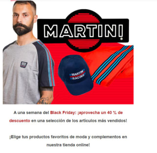 40% de descuento en seleccionados desde Martini