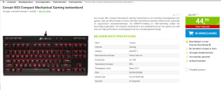 Corsair K63 Compact Mechanical Gaming toetsenbord voor €48,85 bij Megekko