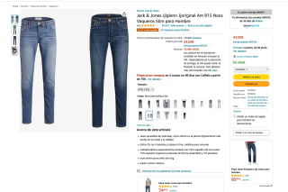 Pack 2 jeans Jack & Jones Jjiglenn Jjoriginal Am 815 Noos Vaqueros Slim Hombre por 43€