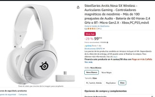 Recopiación SteelSeries Arctis Nova 5P Wireless por 99,99€