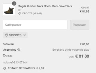 10% extra korting op laarzen in de sale bij Woden
