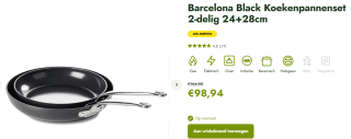 GreenPan Barcelona 2-delige koekenpannenset (24+28cm) voor €98,94