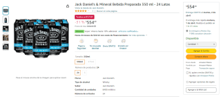 24 Latas Jack Daniel's Mix It! 350ml por $555 en Amazon