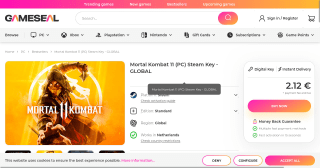 Mortal Kombat 11 PC por 2,12€