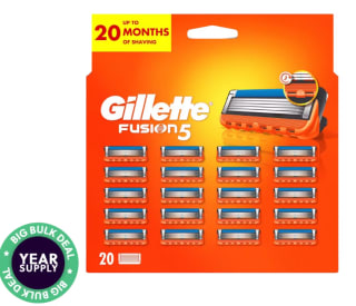 Gillette Fusion5 Scheermesjes 20 Stuks Verpakking voor €39,95 bij Ibood