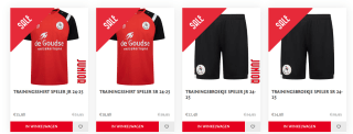Tot 60% korting in de Sparta Fanshop