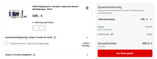 PlayStation 5 Disc Edition - Slim – Fortnite® Cobalt Star-bundel voor €488,61 bij de Mediamarkt in Duitsland