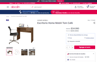 Escritorio Home Mobili Tom Café por $34.990