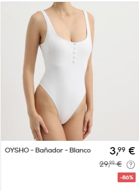 Chollazo ropa de la marca Oysho desde solo 0,99€