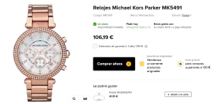 Reloj de Mujer Michael Kors PARKER por 106.19€