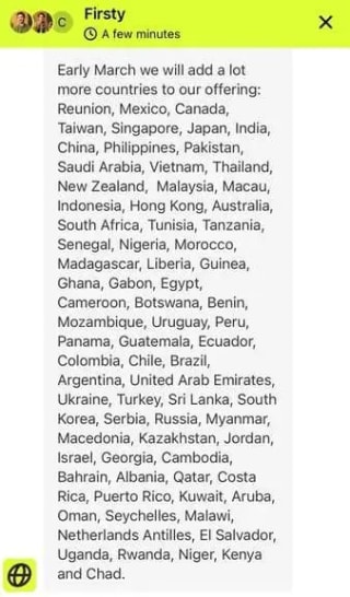 Firsty eSIM: tarifa plana de datos ilimitada gratuita con una velocidad de 300Kbit/s para Europa y Estados Unidos