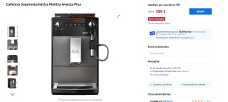 Cafetera Superautomática Melitta Avanza Plus por 389€